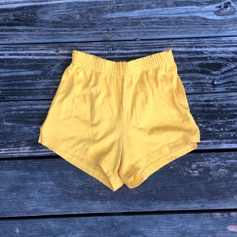 SOLD—Yellow Soffe Cheer Shorts
